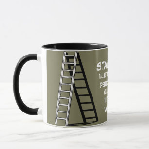 Caneca de Café Citação Estoica Fique em Pé