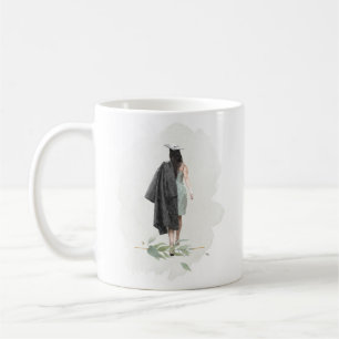 Caneca De Café Citação Inspiracional de Formando de Folhagem de