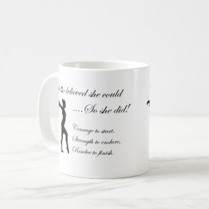 Caneca De Café Citação Inspiracional de Ginástica