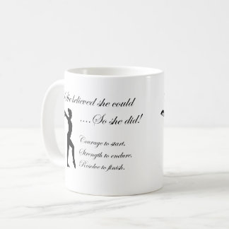 Caneca De Café Citação Inspiracional de Ginástica