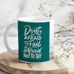 Caneca De Café Citação Inspiracional "Não tenha medo" com Foto<br><div class="desc">Comece todos os dias com uma dose de coragem e inspiração com a nossa caneca de café "Não tenha medo". Esta caneca eloquente apresenta a poderosa citação "Não tenha medo" ao lado de uma foto personalizável, fazer uma maneira perfeita de combinar motivação com toque pessoal. A design combina elegantemente a...</div>