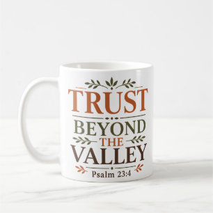 Caneca De Café Citação Inspirada na Bíblia Além do Vale da Confia