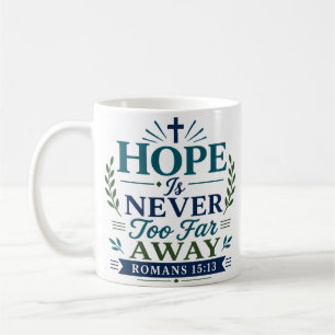 Caneca De Café Citação Inspiradora A Esperança Nunca Está Muito L