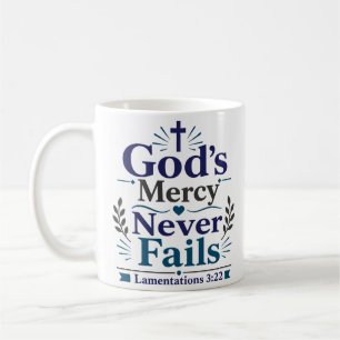 Caneca De Café Citação Inspiradora A Misericórdia de Deus Nunca F