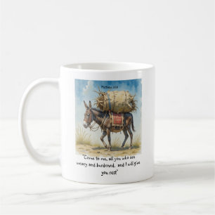 Caneca De Café Citação Inspiradora da Escritura Bíblica Mateus