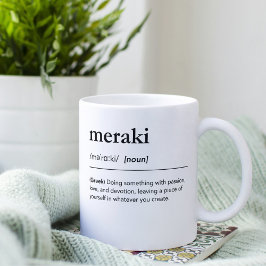 Caneca De Café Citação inspiradora de definição de Meraki