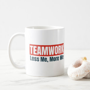Caneca De Café Citação Inspiradora de Trabalho em Equipe Presente