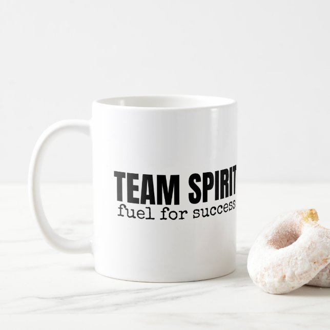 Caneca De Café Citação Inspiradora Espírito de Equipe Escritório  (Com Donut)