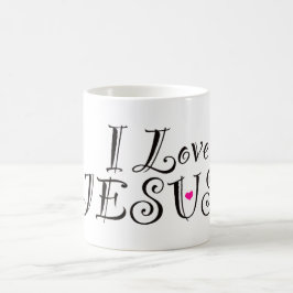 Caneca De Café Citação Inspiradora Eu Amo Jesus