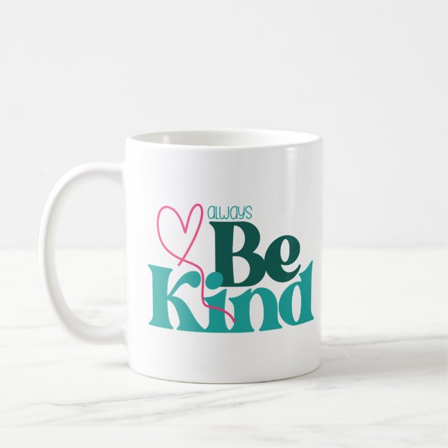 Caneca De Café Citação Inspiradora Seja Gentil (Esquerda)