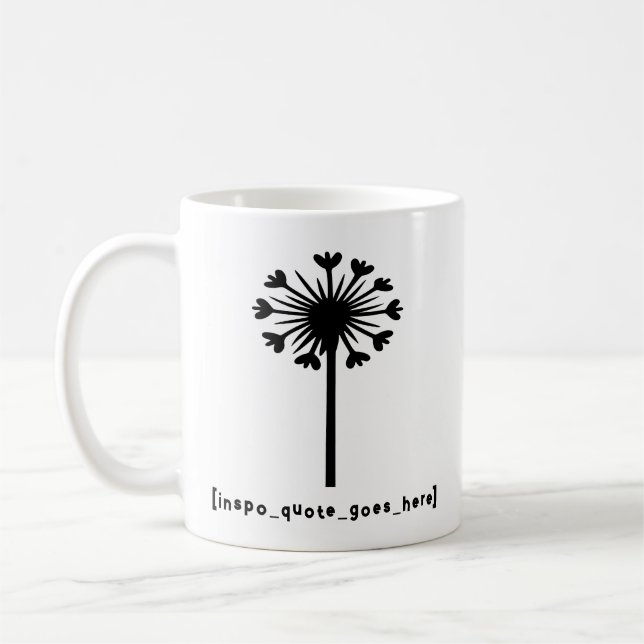 Caneca De Café Citação Inspiradora Vai Aqui (Esquerda)