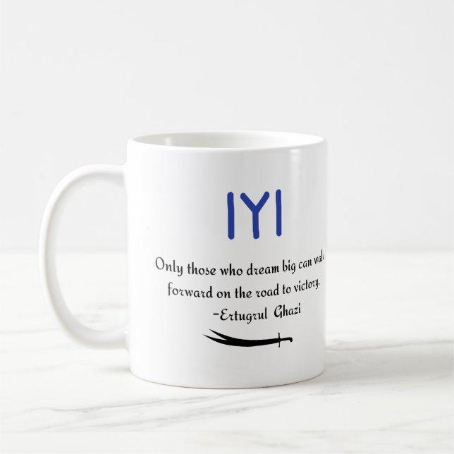 Caneca De Café Citação Kayi Ertugrul Ghazi sobre a vitória (Esquerda)