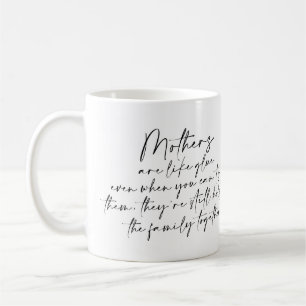 Caneca De Café Citação Mãe em Foto Personalizada de Script Preto