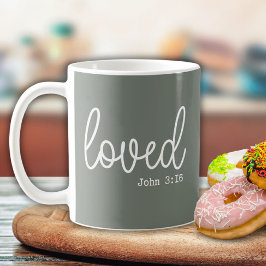 Caneca De Café Citação minimalista de amor sábio fé