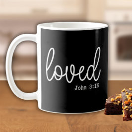 Caneca De Café Citação minimalista de fé do amor negro