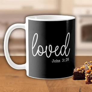 Caneca De Café Citação minimalista de fé do amor negro