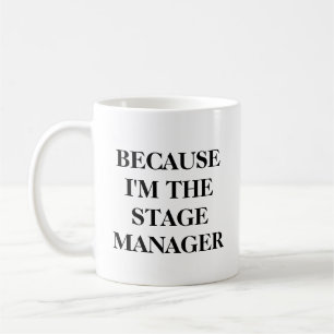 Caneca De Café Citação Minimalista Gerente de Palco de Teatro Eng