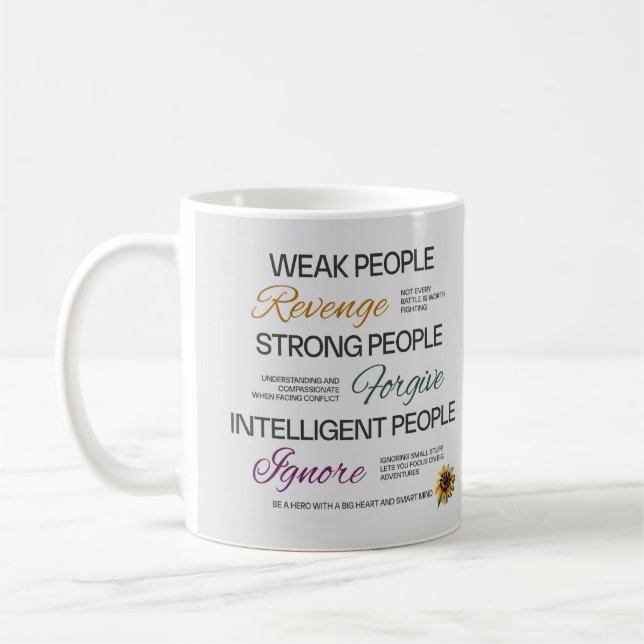 Caneca De Café Citação Motivacional de Einstein Perdoar Ignorar C (Esquerda)