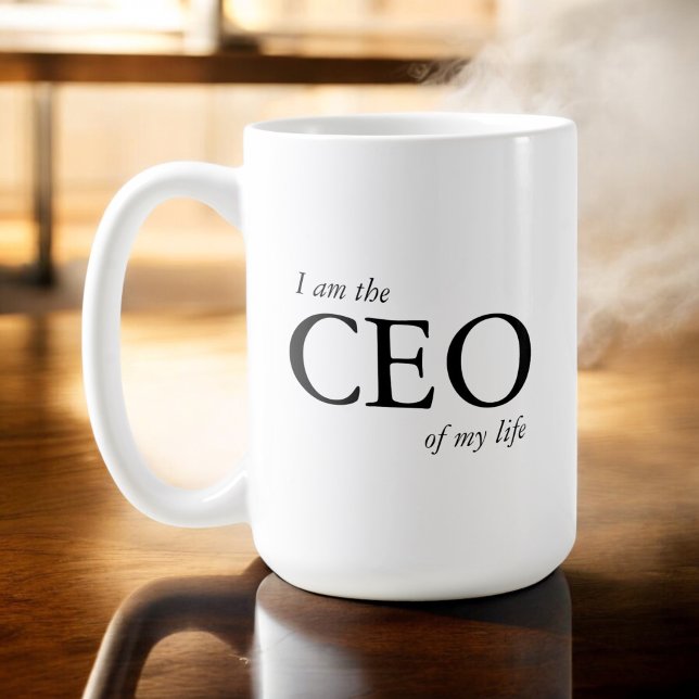 Caneca De Café Citação Motivacional Eu sou o CEO da minha Vida (Criador carregado)