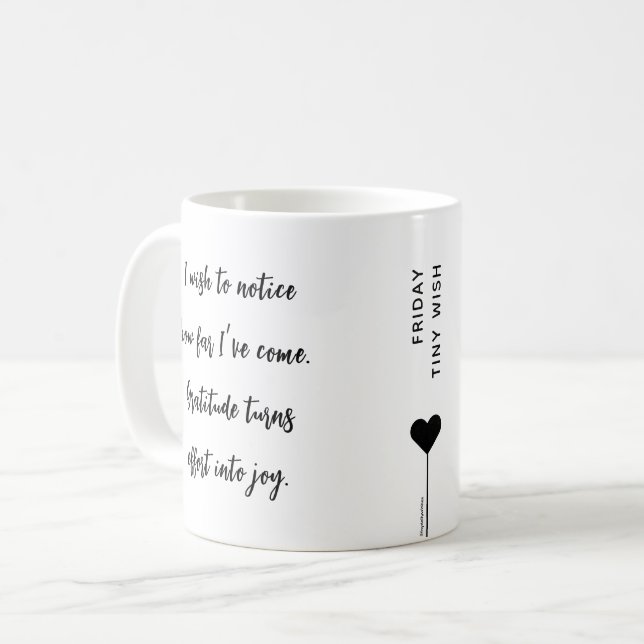 Caneca De Café Citação Motivacional Personalizada Sexta-feira (Frente Esquerda)