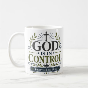 Caneca De Café Citação Motivacional Religiosa Deus Está No Contro