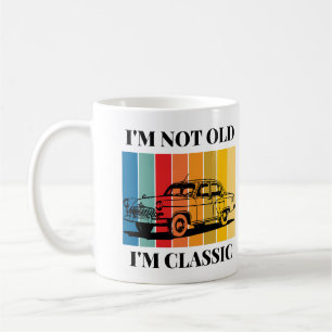Caneca De Café Citação Não Im Antigo Im Clássico Para Carro