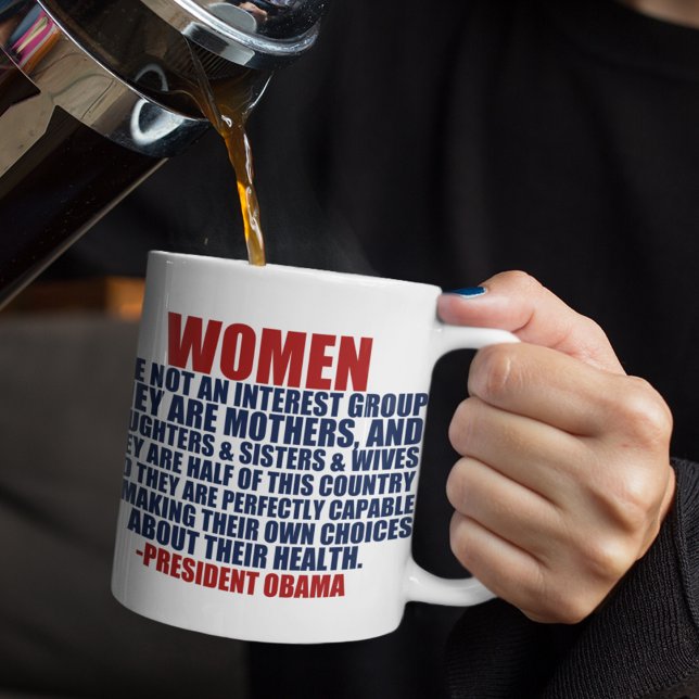 Caneca De Café Citação Obama dos Direitos das Mulheres (Criador carregado)