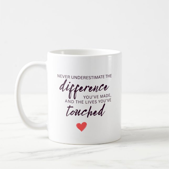 Caneca De Café Citação Personalizada de Agradecimento (Esquerda)