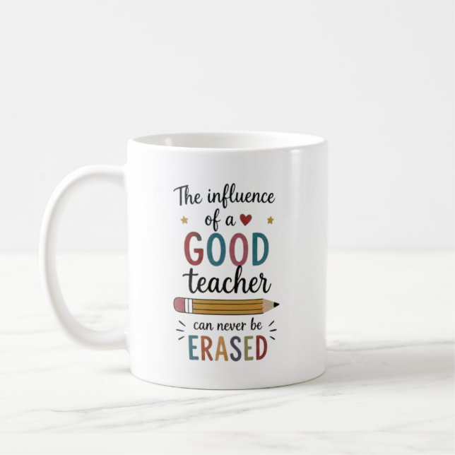 Caneca De Café Citação Personalizada de Agradecimento ao Bom Prof (Esquerda)