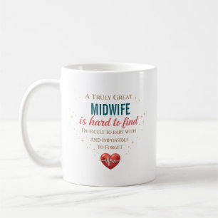 Caneca De Café Citação Personalizada de Apreciação à Parteira