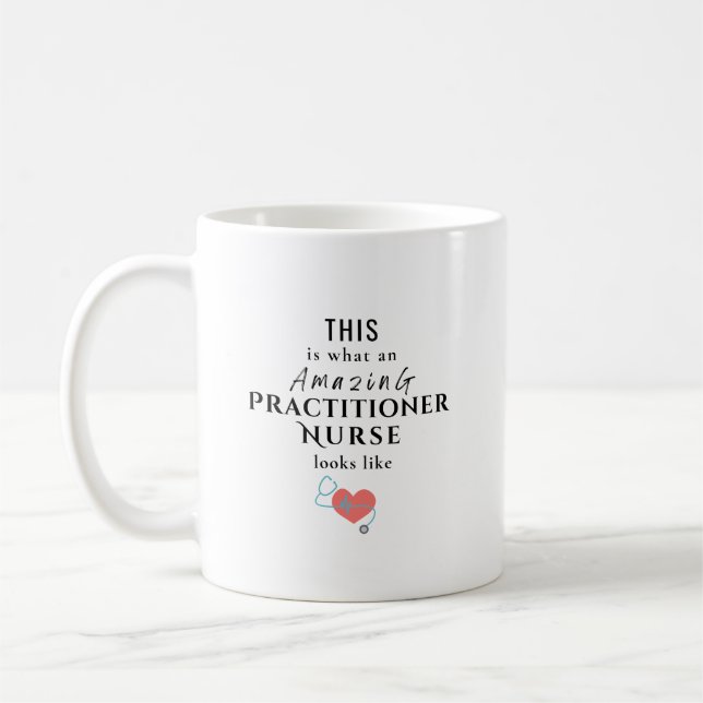 Caneca De Café Citação Personalizada de Enfermeira com Nome (Esquerda)