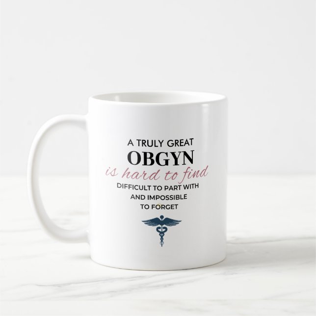 Caneca De Café Citação Personalizada de Grande OBGYN (Esquerda)