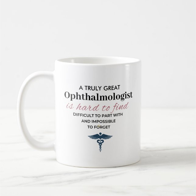 Caneca De Café Citação Personalizada de um Grande Oftalmologista (Esquerda)