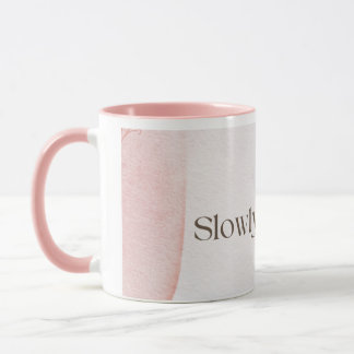 Caneca de Café Citação Poética Lentamente Em Desen