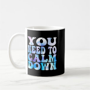 Caneca De Café Citação Retro Divertida Preciso Me Acalmar Legal