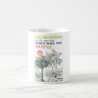 Caneca De Café Citação retro inspiradora de autocuidado 