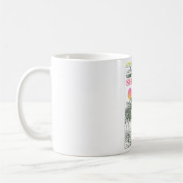 Caneca De Café Citação retro inspiradora de autocuidado 