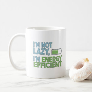Caneca De Café Citação Sarcástica de Duração da Bateria Energia E
