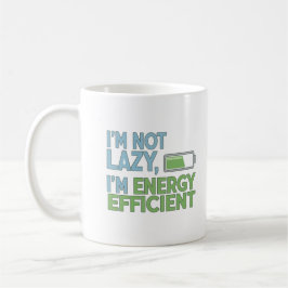Caneca De Café Citação Sarcástica de Duração da Bateria Energia E
