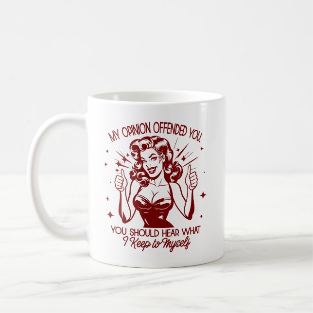 Caneca De Café Citação Sarcástica Engraçada da Glam Girl dos anos (Esquerda)