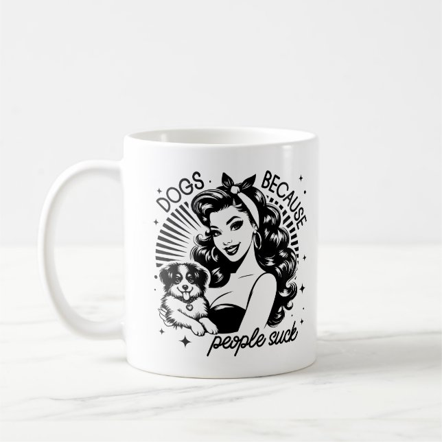 Caneca De Café Citação Sarcástica Engraçada da Glam Girl dos anos (Esquerda)