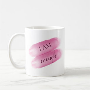 Caneca De Café Citação Simples Inspiradora Eu Sou Suficiente Pa