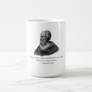 Caneca De Café Citação sobre o Filósofo Amo Sócrates