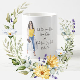 Caneca De Café Citação Whimsical "Pega na tua Garota"