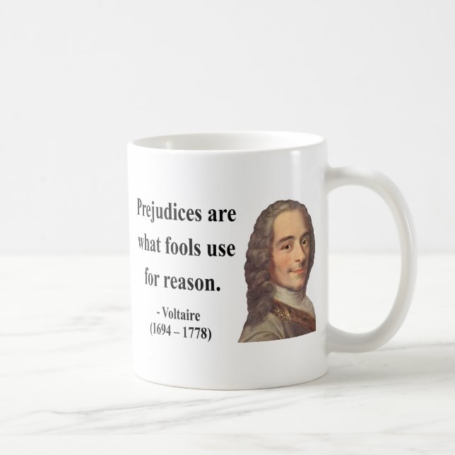Caneca De Café Citações 4b de Voltaire (Direita)