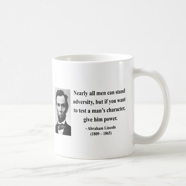 Caneca De Café Citações 6b de Abraham Lincoln (Direita)