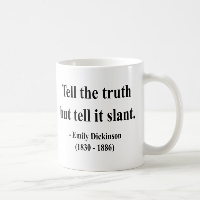 Caneca De Café Citações 9a de Emily Dickinson (Direita)