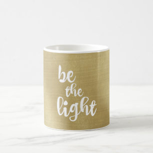 Caneca De Café Citações cristãs inspiradas: Seja a luz