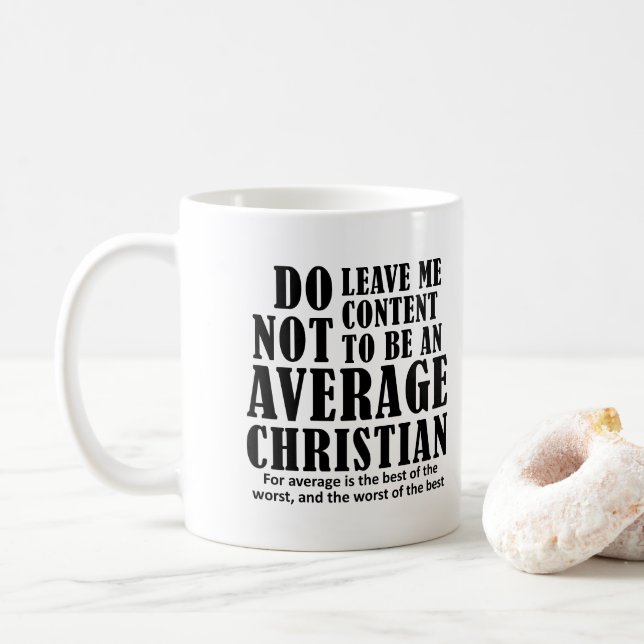 Caneca De Café Citações Cristãs Médias Provérbios (Com Donut)