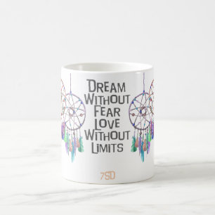 Caneca De Café Citações da aguarela de Dreamcatcher